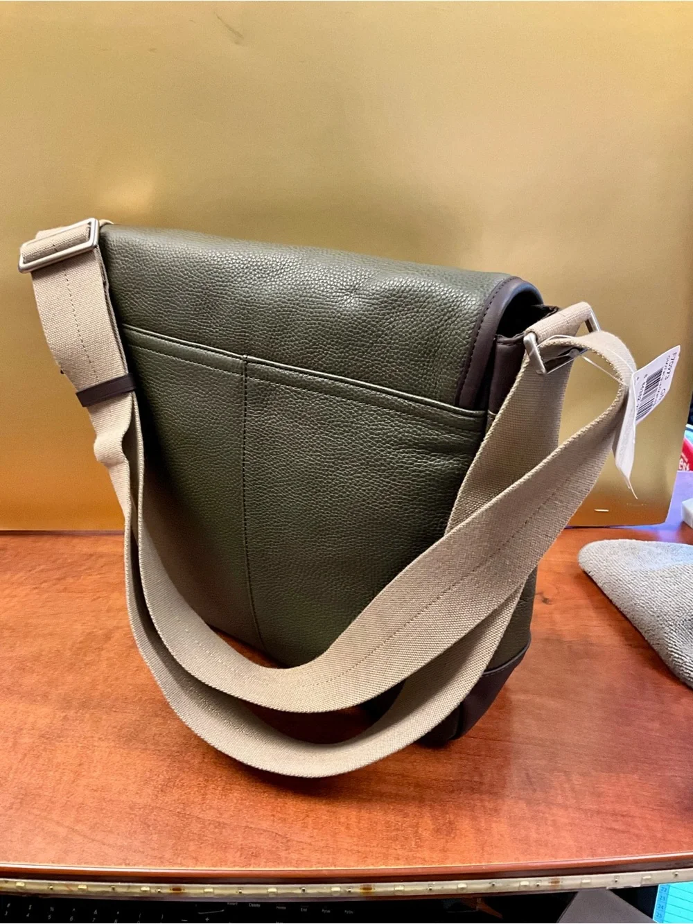 Coach Olive Green and Brown Messenger Bag